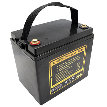 Аккумулятор LiFePO4 24v24ah 720w max пластик